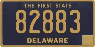 DE license plate 82883