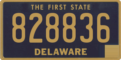 DE license plate 828836