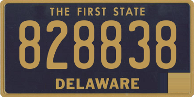 DE license plate 828838