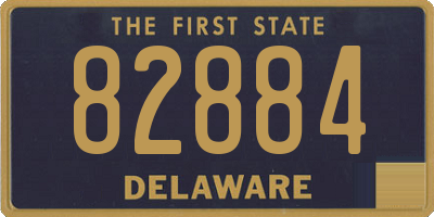DE license plate 82884