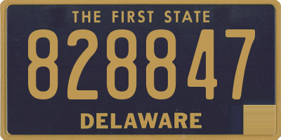 DE license plate 828847