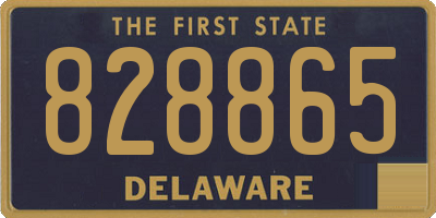 DE license plate 828865