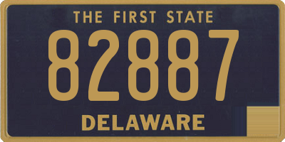 DE license plate 82887