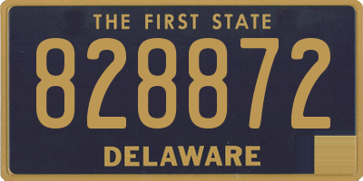 DE license plate 828872