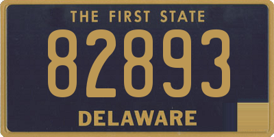 DE license plate 82893