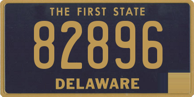 DE license plate 82896