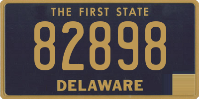 DE license plate 82898