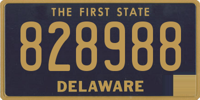 DE license plate 828988