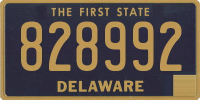 DE license plate 828992