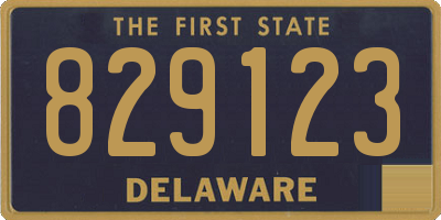 DE license plate 829123