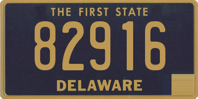 DE license plate 82916