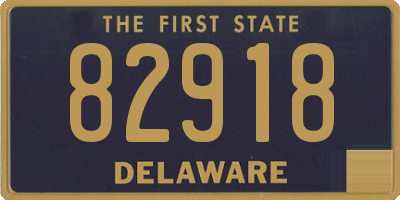 DE license plate 82918