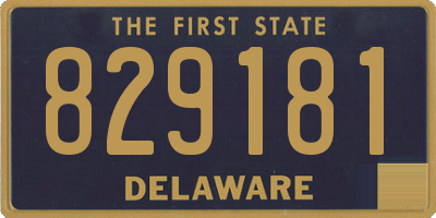 DE license plate 829181