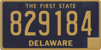 DE license plate 829184