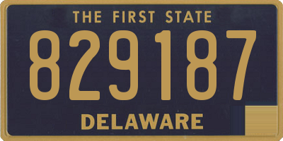 DE license plate 829187