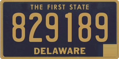 DE license plate 829189