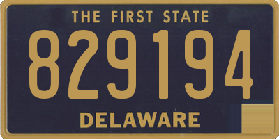 DE license plate 829194