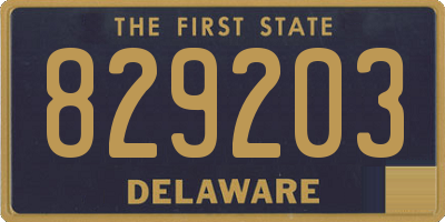 DE license plate 829203
