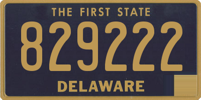 DE license plate 829222