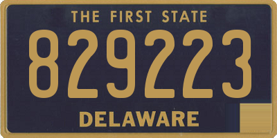 DE license plate 829223