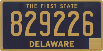 DE license plate 829226