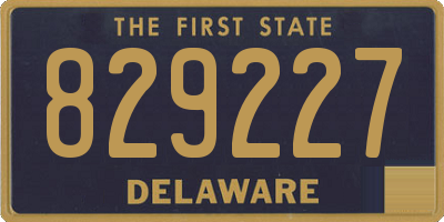 DE license plate 829227