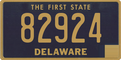 DE license plate 82924