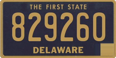 DE license plate 829260