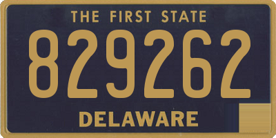 DE license plate 829262
