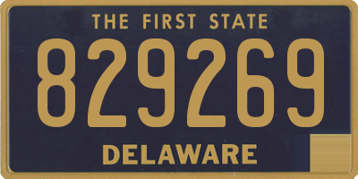 DE license plate 829269