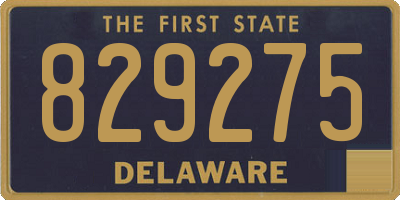 DE license plate 829275