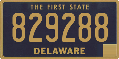 DE license plate 829288