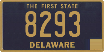 DE license plate 8293