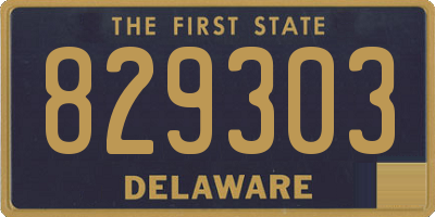 DE license plate 829303