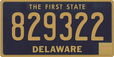 DE license plate 829322