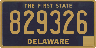 DE license plate 829326