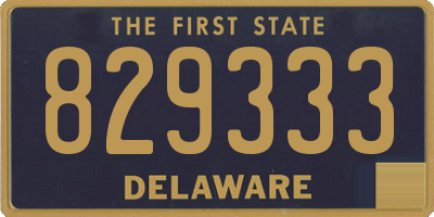 DE license plate 829333