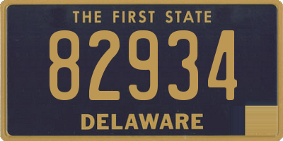 DE license plate 82934
