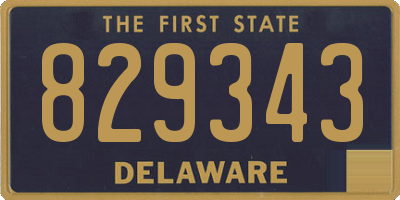 DE license plate 829343