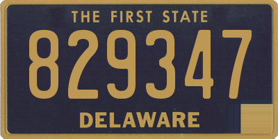 DE license plate 829347