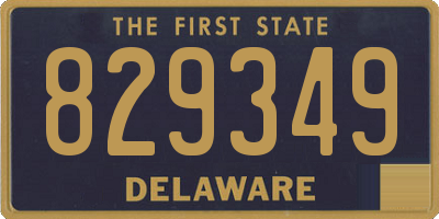 DE license plate 829349