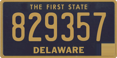 DE license plate 829357