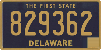 DE license plate 829362