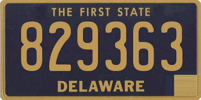 DE license plate 829363