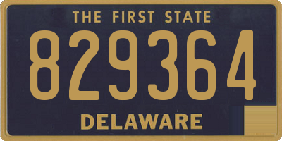 DE license plate 829364