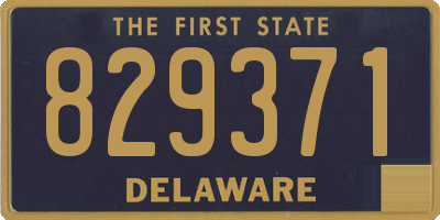 DE license plate 829371