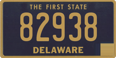 DE license plate 82938