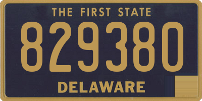 DE license plate 829380