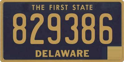 DE license plate 829386