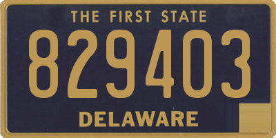 DE license plate 829403